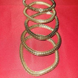 Gold Mesh Bracelets (5 Pack)